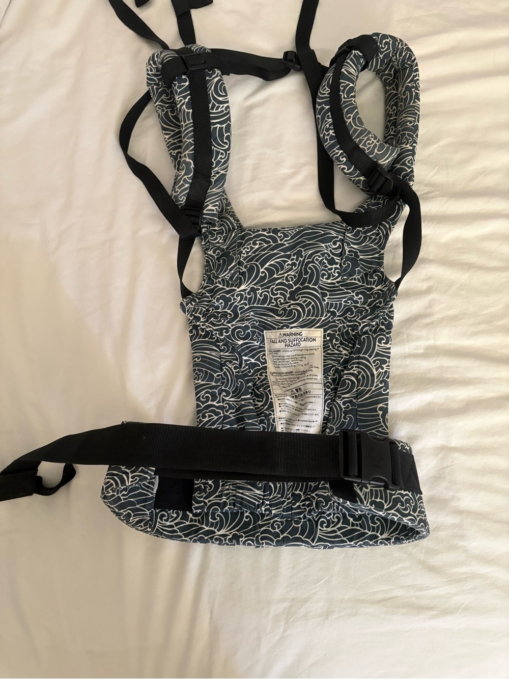 Tula Carrier Splash Dark Blue Wave Print EUC - Picture 4 of 5